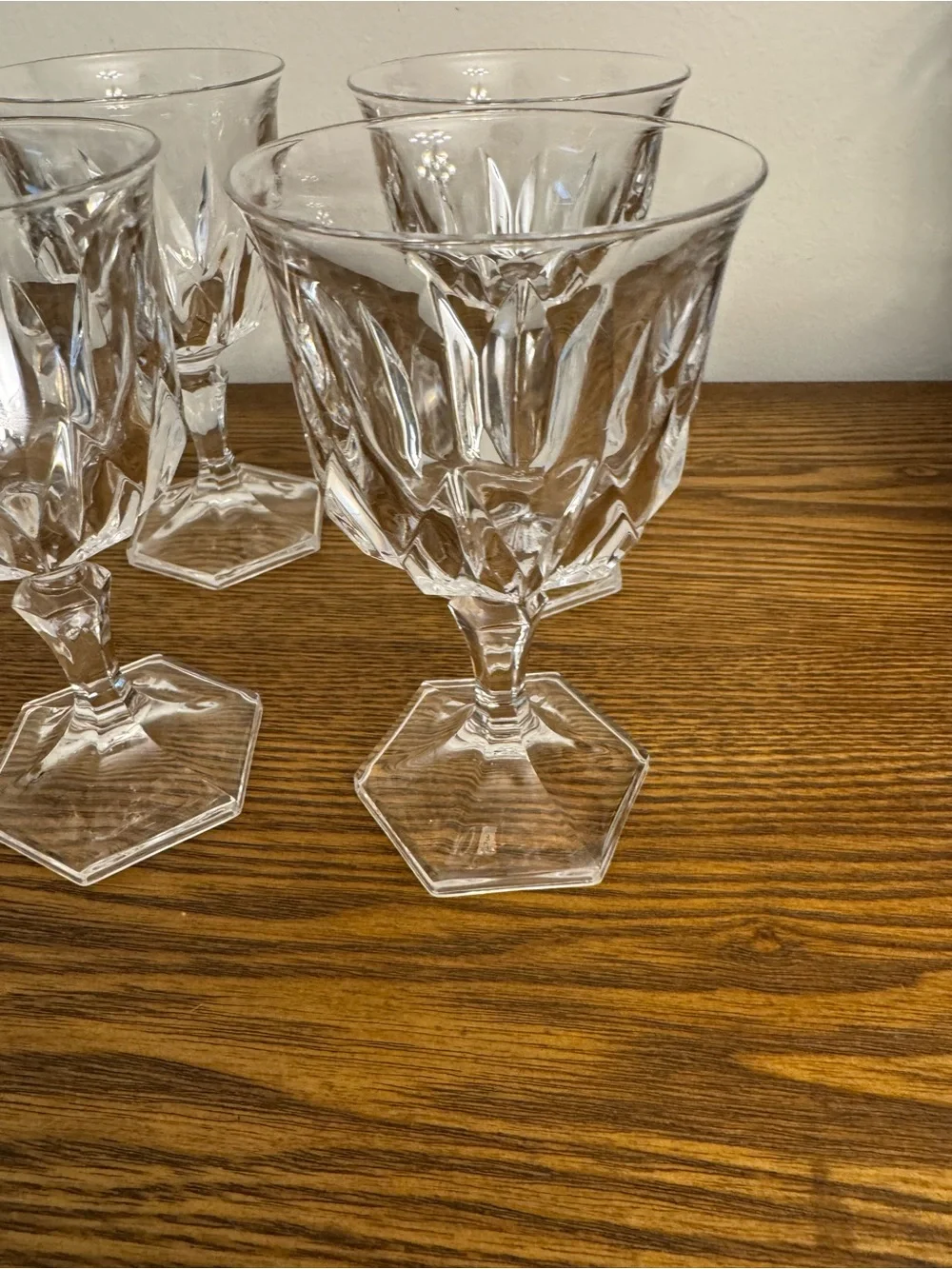 Cristal d’Arques Chaumont Wine Goblets Set of 6 Vintage 5.25” French Glass